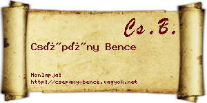 Csépány Bence névjegykártya